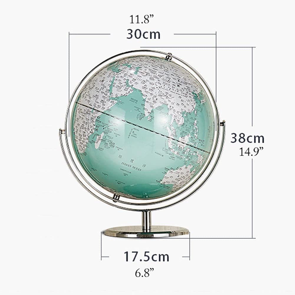 Amazon.co.jp: 実用的な12インチ地球儀デスクトップ地球儀、ブルー